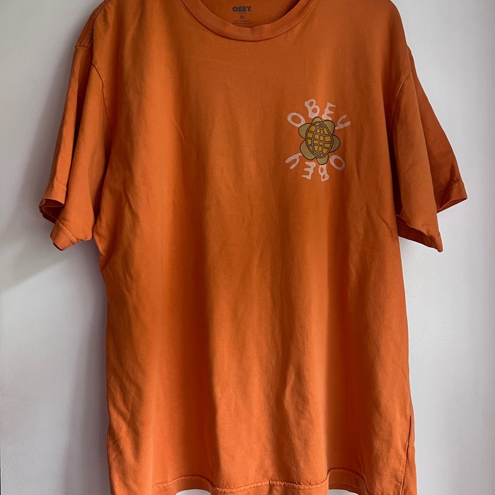 Obey Vibrant Orange Tee with Graphic
